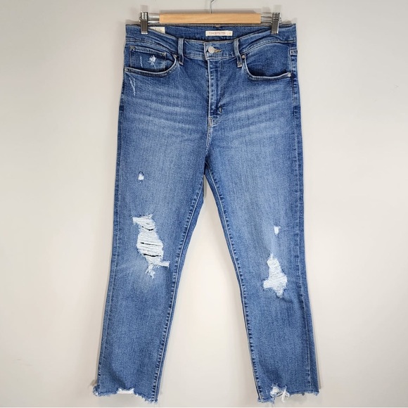 Levi’s High Rise Straight Distressed Jeans Sz. 31 - Picture 2 of 9